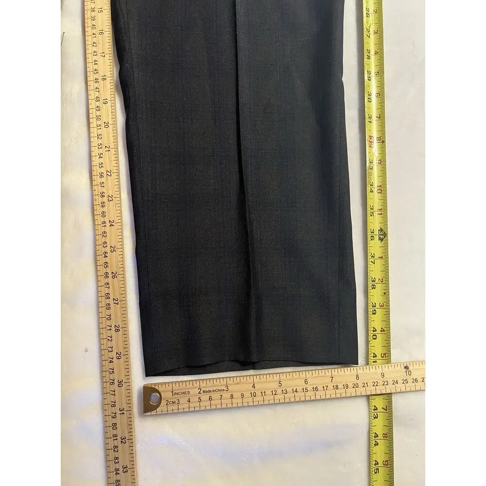 Peter Millar Canada 42R 38x30 Gray Royal Blue Plaid Quality Suit
